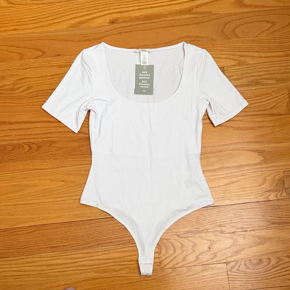 NWT - H&M White Short Sleeve Bodysuit